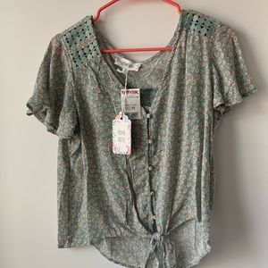 Floral Tie-Up Shirt
